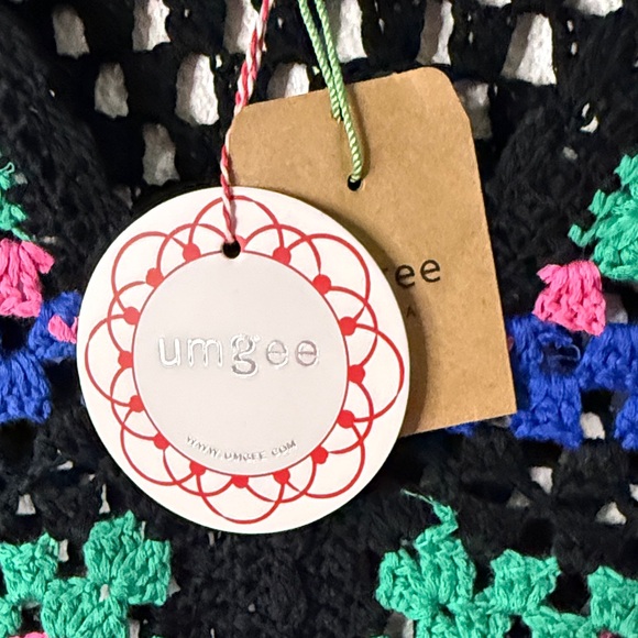 NWT- Umgee -Multicolor granny Square Crochet Fringe Vest- Large - Picture 3 of 6